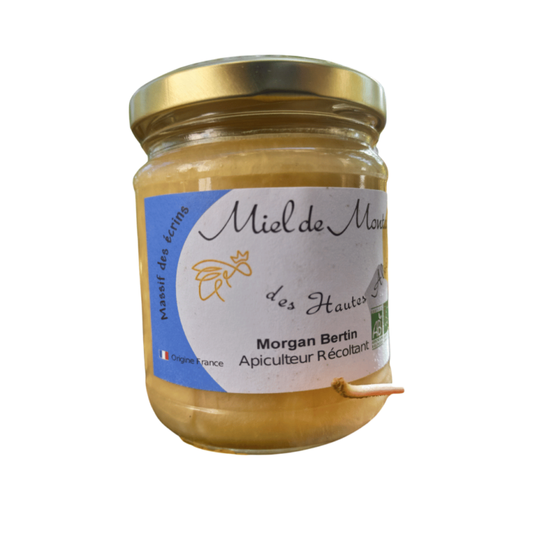 Miel bio de montagne produit par Morgan Bertin